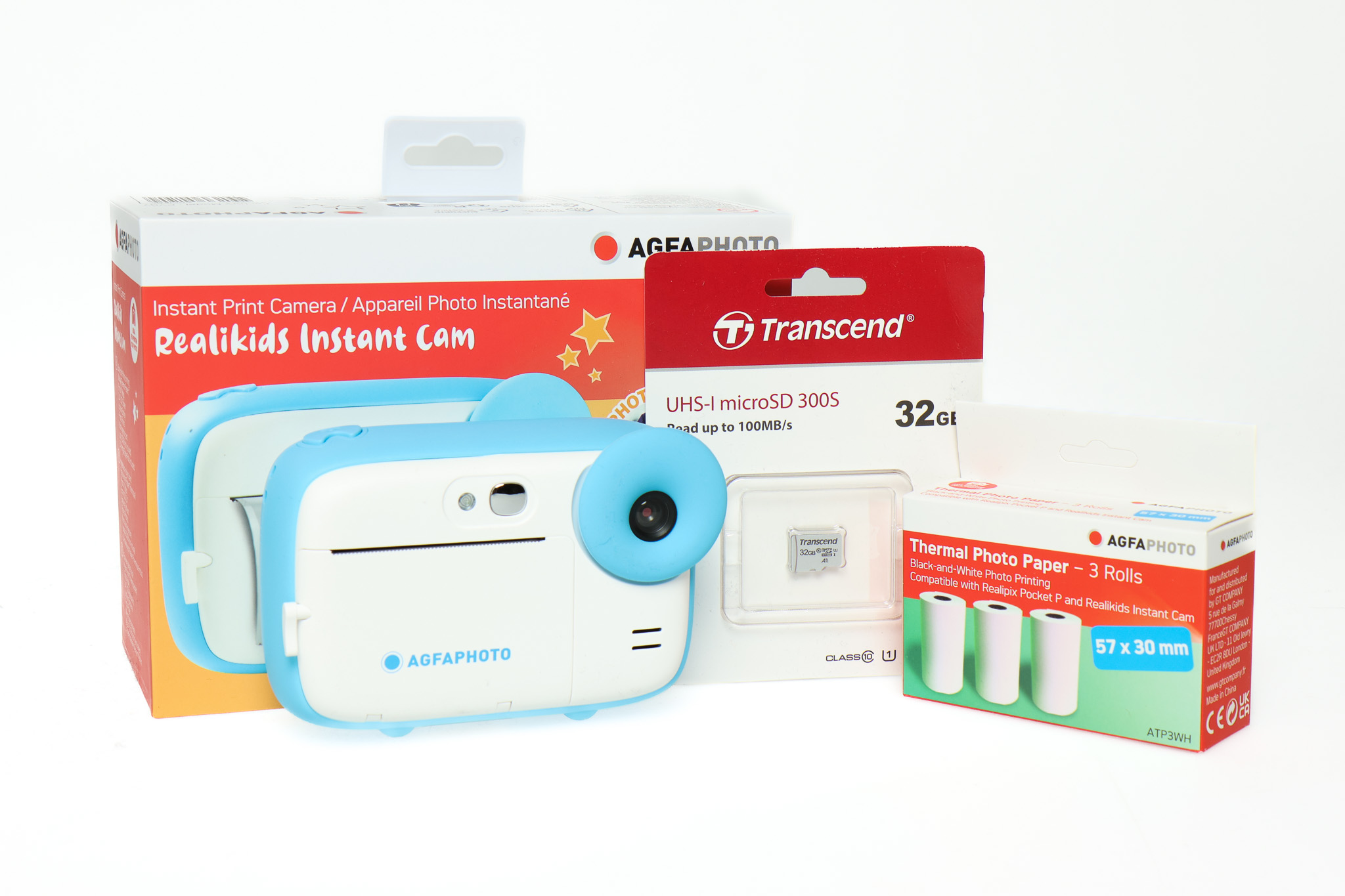 Agfa Instant Print Kamera, leveres med Micro og 3 ruller ekstra papir